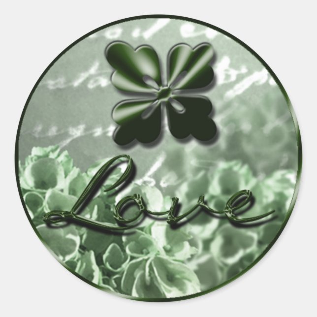 Adesivo Redondo Irish Love Envelope Seal (Frente)