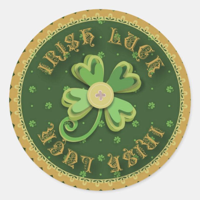 Adesivo Redondo Irish Luck Sticker (Frente)