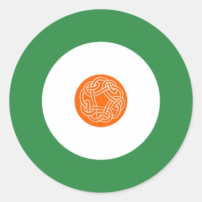 Adesivo Redondo Irish Mod Round Sticker 2 (Frente)