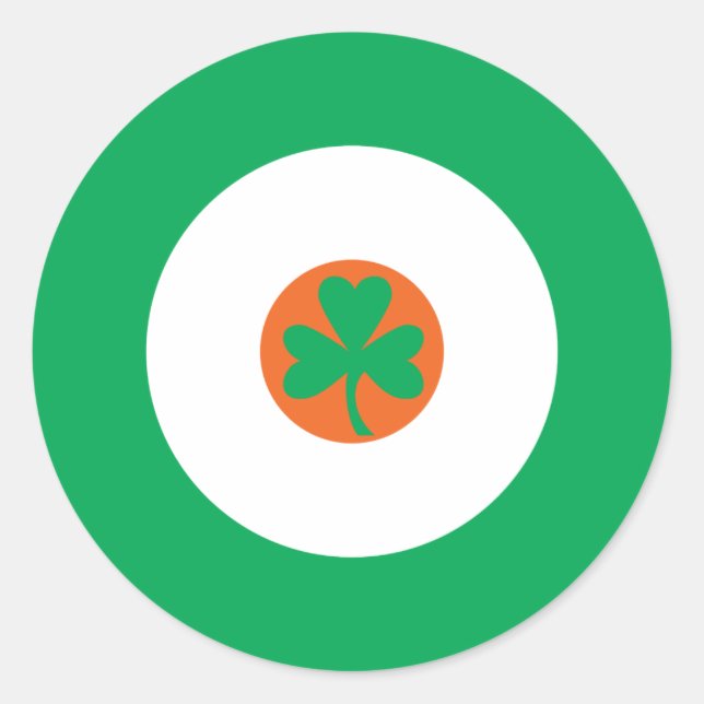 Adesivo Redondo Irish Mod Round Sticker 3 (Frente)