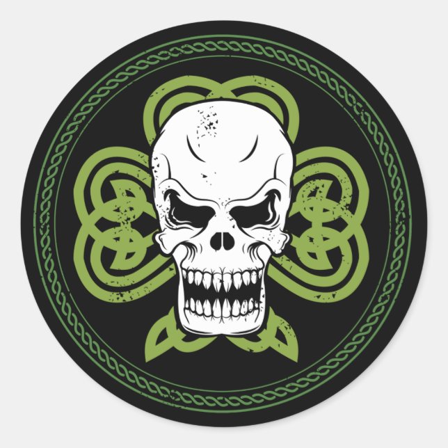 Adesivo Redondo Irish Punk Sticker (Frente)