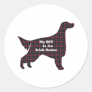 Adesivo Redondo Irish Setter BFF Sticker