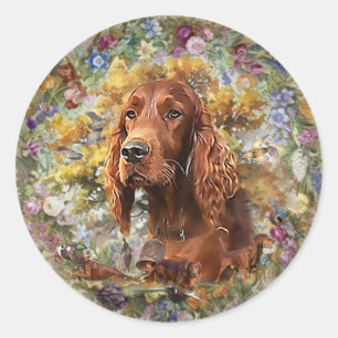 Adesivo Redondo Irish Setter - Ultimate Upland Bird Dog