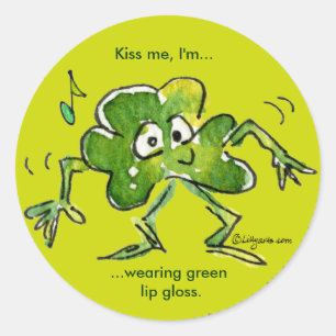 Adesivo Redondo Irish Shamrock n Roll 04 Sticker