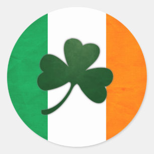 Adesivo Redondo Irish Shamrock Sticker