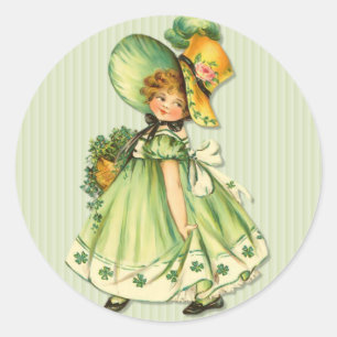 Adesivo Redondo Irish Shamrock Stroll