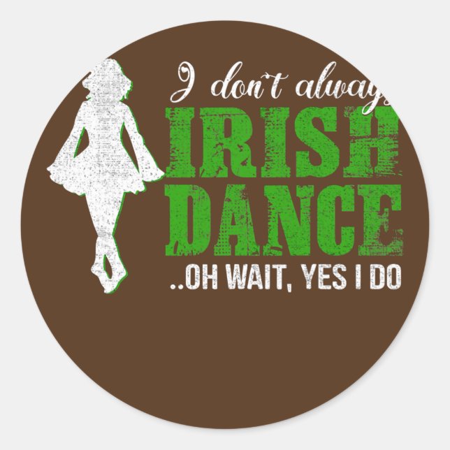 Adesivo Redondo Irish Step Dance Girl Ireland dança Irish Dance (Frente)