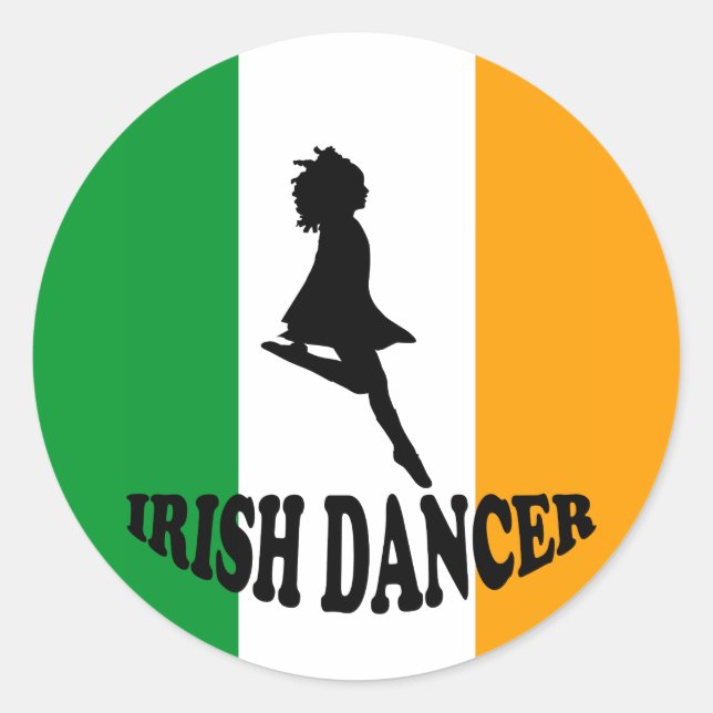 Adesivo Redondo Irish Step Dancer (Frente)