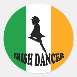 Adesivo Redondo Irish Step Dancer
