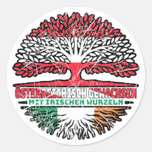Adesivo Redondo Irland Irisch Österreichisch Österreich Baum