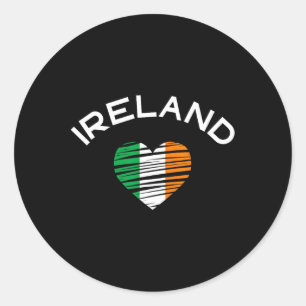 Adesivo Redondo Irlanda Coração St Patricks Orgulhosa Bandeira Irl