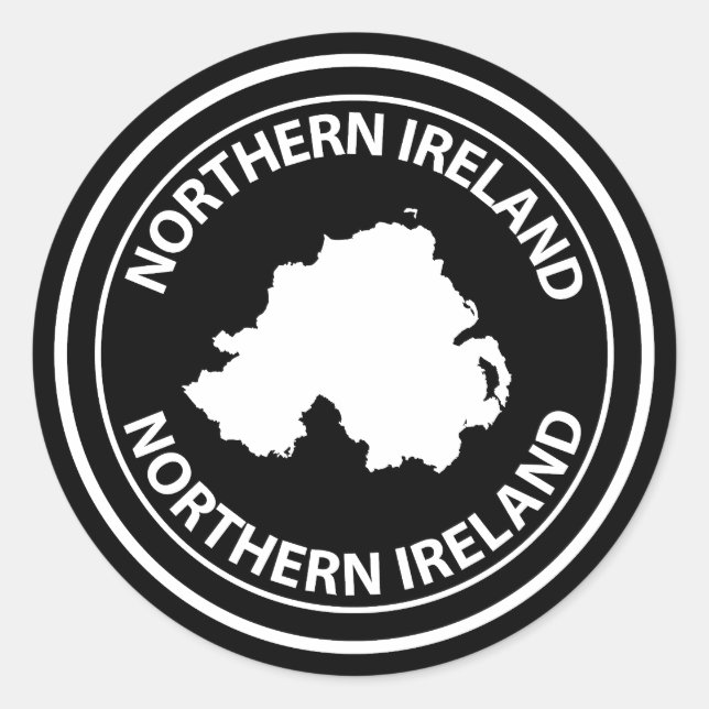 Adesivo Redondo Irlanda do Norte (Frente)