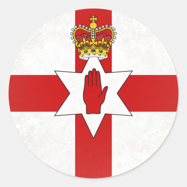 Adesivo Redondo Irlanda do norte (Frente)