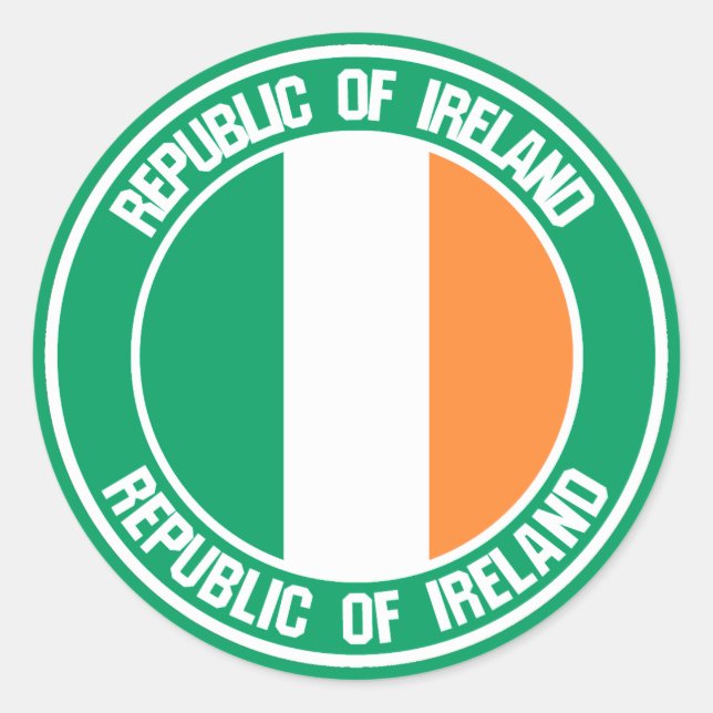 Adesivo Redondo Irlanda Round Emblem (Frente)
