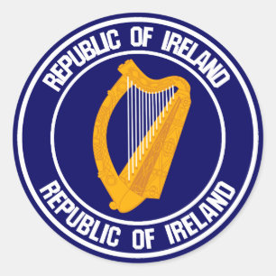 Adesivo Redondo Irlanda Round Emblem