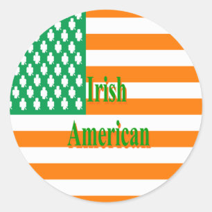 Adesivo Redondo Irlandês Americano