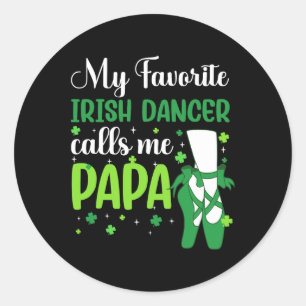 Adesivo Redondo Irlandês Dança Meu Dançarino Irlandês Favorito Me
