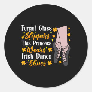 Adesivo Redondo Irlandês Dançando Esta Princesa Veste Dança Da Tor