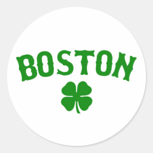 Adesivo Redondo Irlandês de Boston