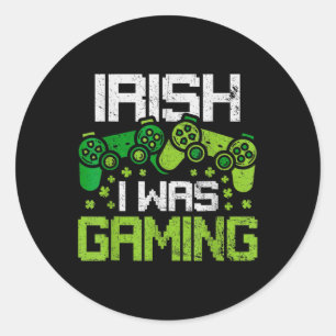 Adesivo Redondo Irlandês Eu Estava Jogando Um Dia de São Patrício 