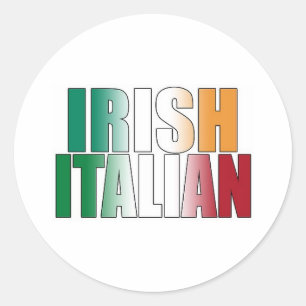 Adesivo Redondo Irlandês italiano