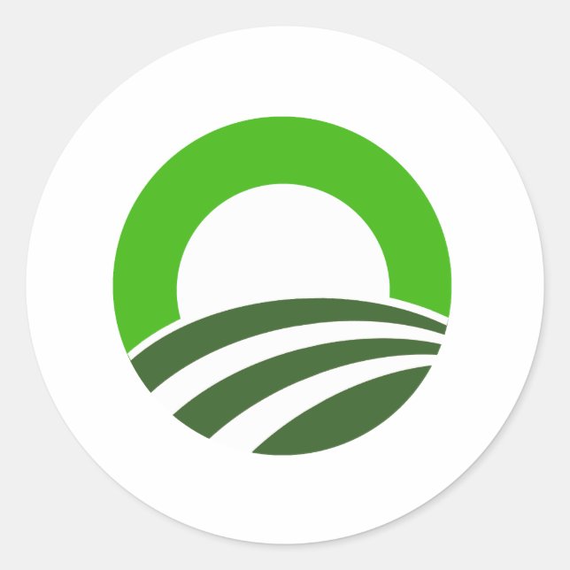 Adesivo Redondo Irlandês Obama (Frente)