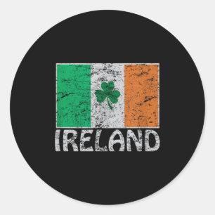 Adesivo Redondo Irlandesa &amp; Bandeira da Irlanda Co. Bandeira d