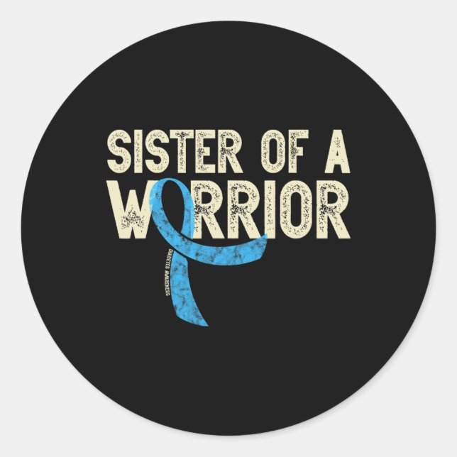 Adesivo Redondo Irmã do Guerreiro Diabetes Consciência T1 (Frente)