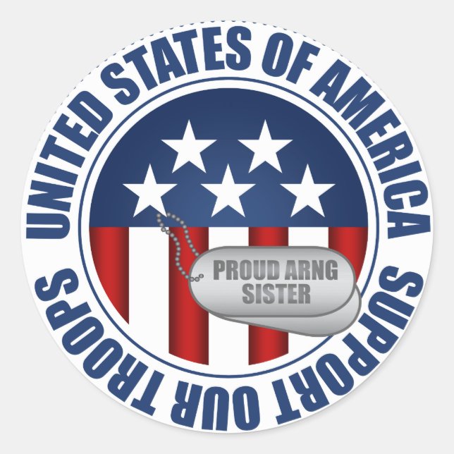 Adesivo Redondo Irmã Nacional da Guarda do Exército Orgânico (Frente)