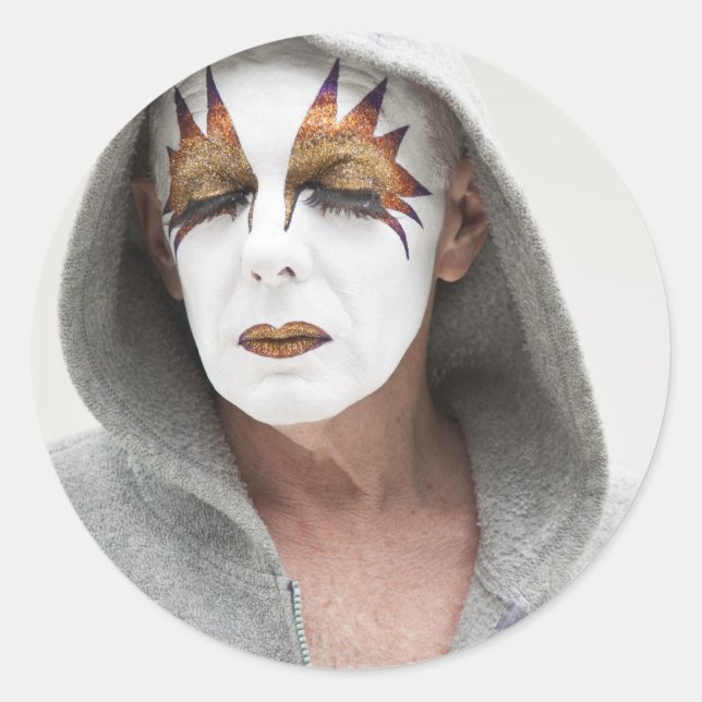 Adesivo Redondo Irmã Sparkle Plenty in hoodie (Frente)