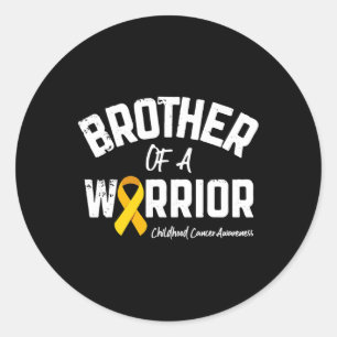 Adesivo Redondo Irmão de um Cancer de infância guerreiro Bo