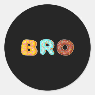 Adesivo Redondo Irmão Donut com Confetes Fantasia de Halloween