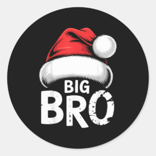Adesivo Redondo Irmão Grande Natal Papai Noel Família Pijama Combi