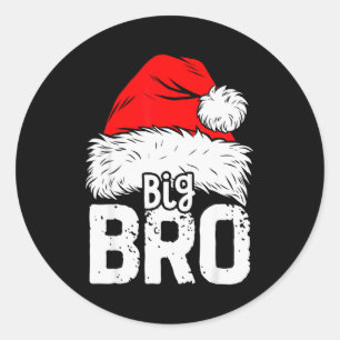 Adesivo Redondo Irmão Grande Santa Natal Família Pijama Combinando