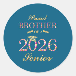 Adesivo Redondo Irmão Orgulhoso Graduado Senior 2026
