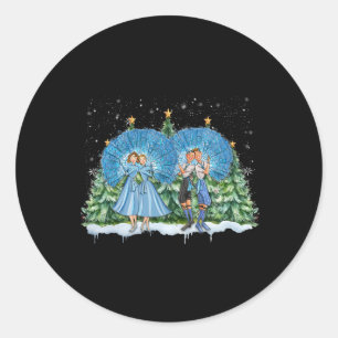 Adesivo Redondo Irmãs Filme Natal Branco 1954 Xmas Neve Pijama