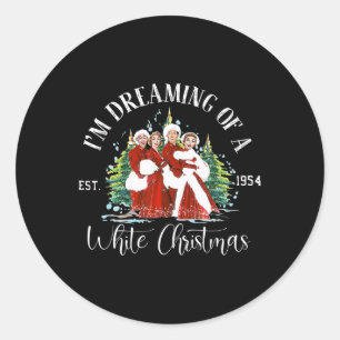 Adesivo Redondo Irmãs Pajamas Holiday Xmas Snow White Christmas