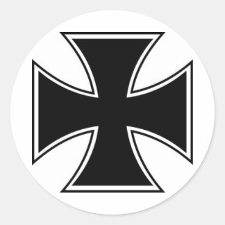 Adesivo Redondo Iron Cross