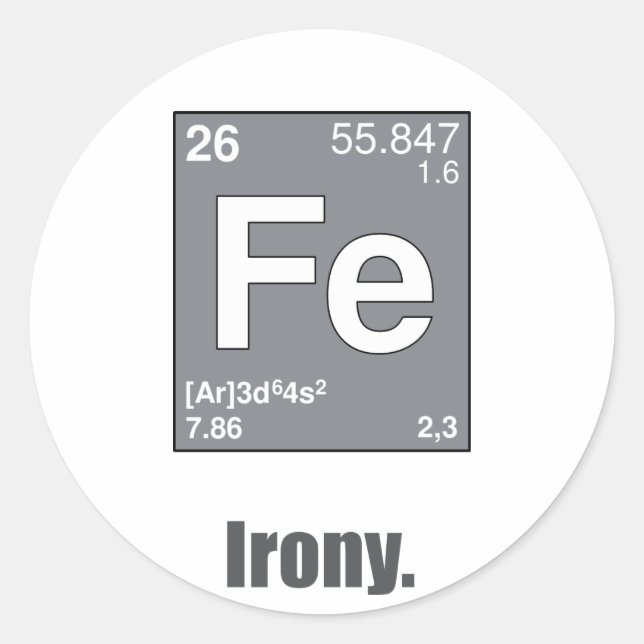 Adesivo Redondo Ironia (Frente)