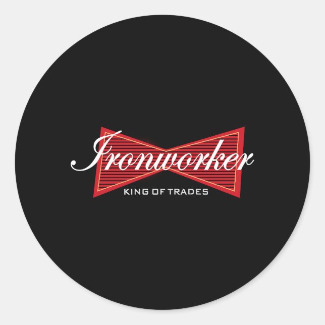 Adesivo Redondo Ironworker Ironworker Union (Frente)