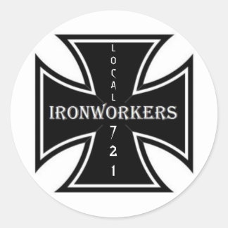 ADESIVO REDONDO IRONWORKERS IRONCROSS, LOCAL, 721