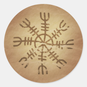 Adesivo Redondo Irresistibilidade Antiga Magia Islandesa