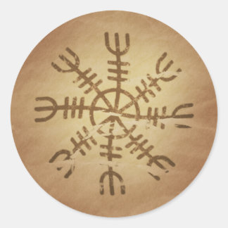 Adesivo Redondo Irresistibilidade Antiga Magia Islandesa