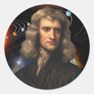 Adesivo Redondo Isaac Newton