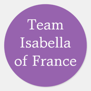 Adesivo Redondo Isabella da França Rainha da Inglaterra
