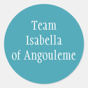 Adesivo Redondo Isabella of Angouleme Queen, Inglaterra