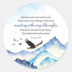 Adesivo Redondo Isaiah 40:31