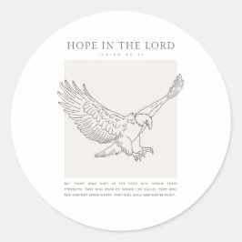 Adesivo Redondo Isaías 40:31 Esperança no Senhor