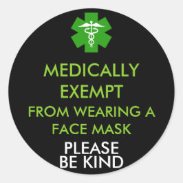 Adesivo Redondo Isento Médico De Máscaras