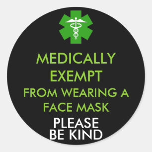Adesivo Redondo Isento Médico De Máscaras